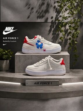 Nike Women’s Air Force 1 Butterfly Sneakers Sz. 8